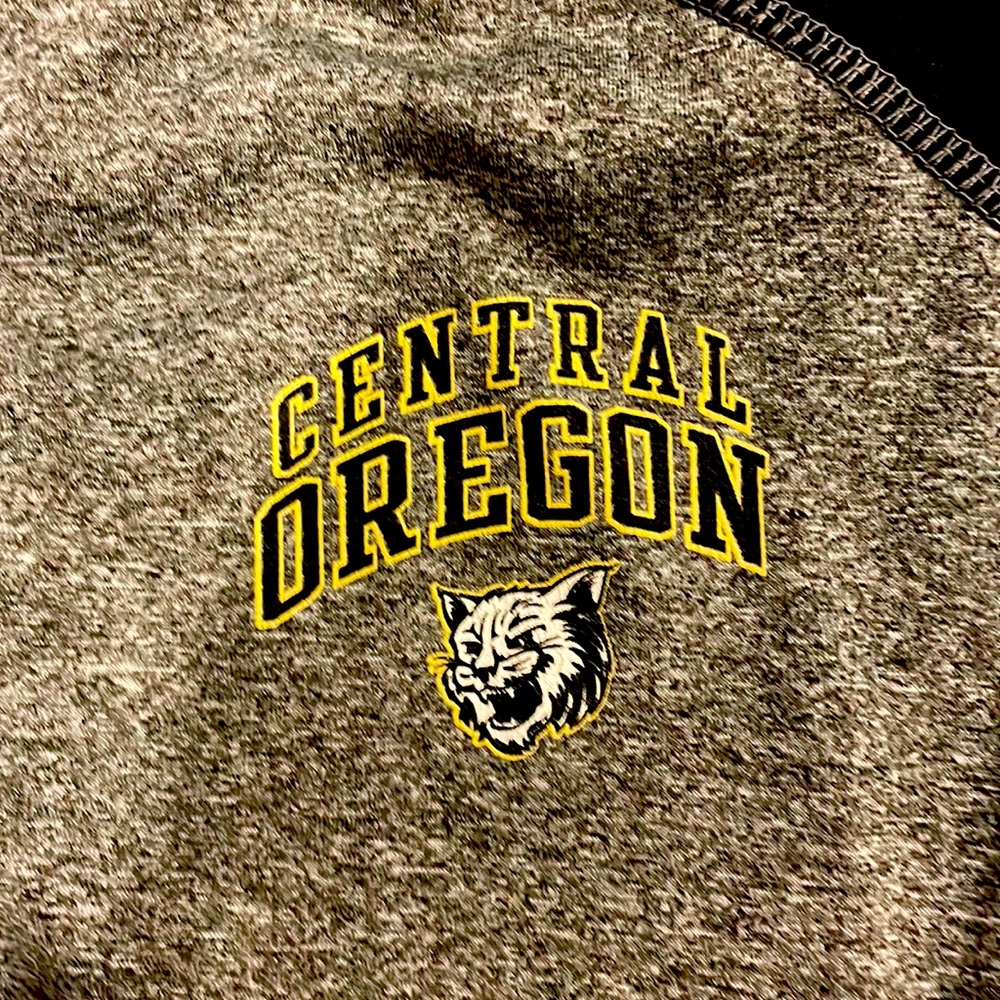 Dry fit zipper hoodie with Oregon College Logo